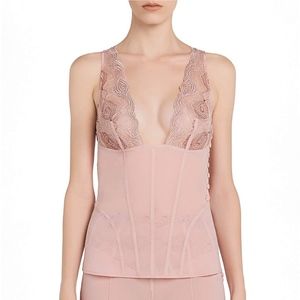 La Perla Powder Pink Silk Elements Top
